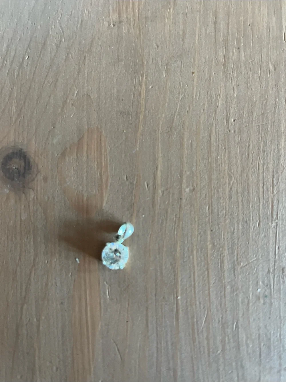 Silver tone Cz pendant